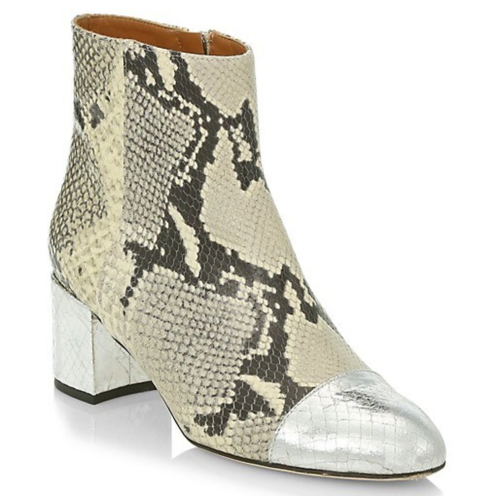 Paris Texas NEW REAL Snake Skin Ankle Boots Made in Italy Size 35 Orig. $599.00